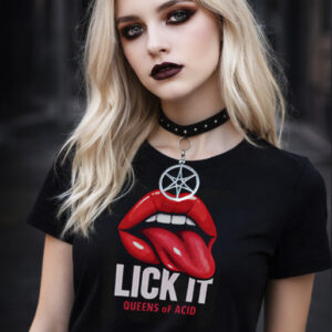 Lick It™ – Black “Lick It” Queens of Acid T-Shirt